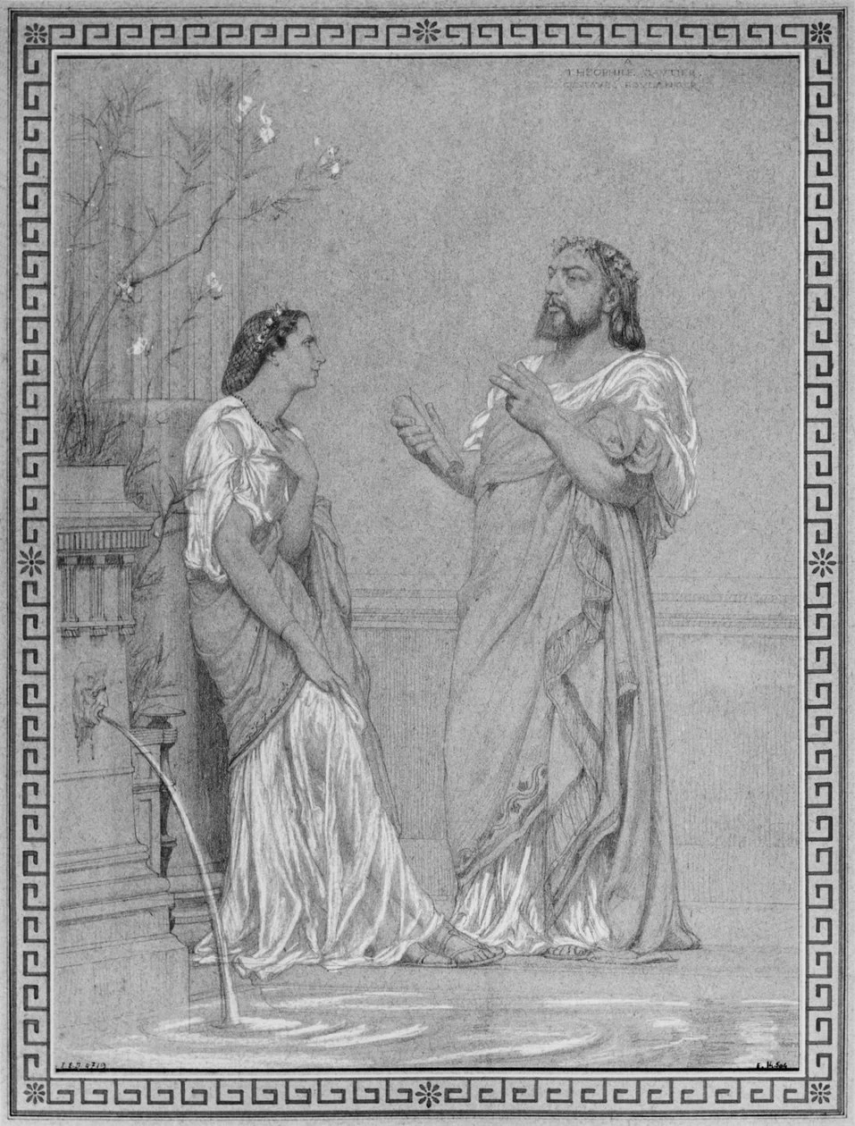 Theophile Gautier e Maria Favart, bozzetto - Musee Carnavalet, Parigi